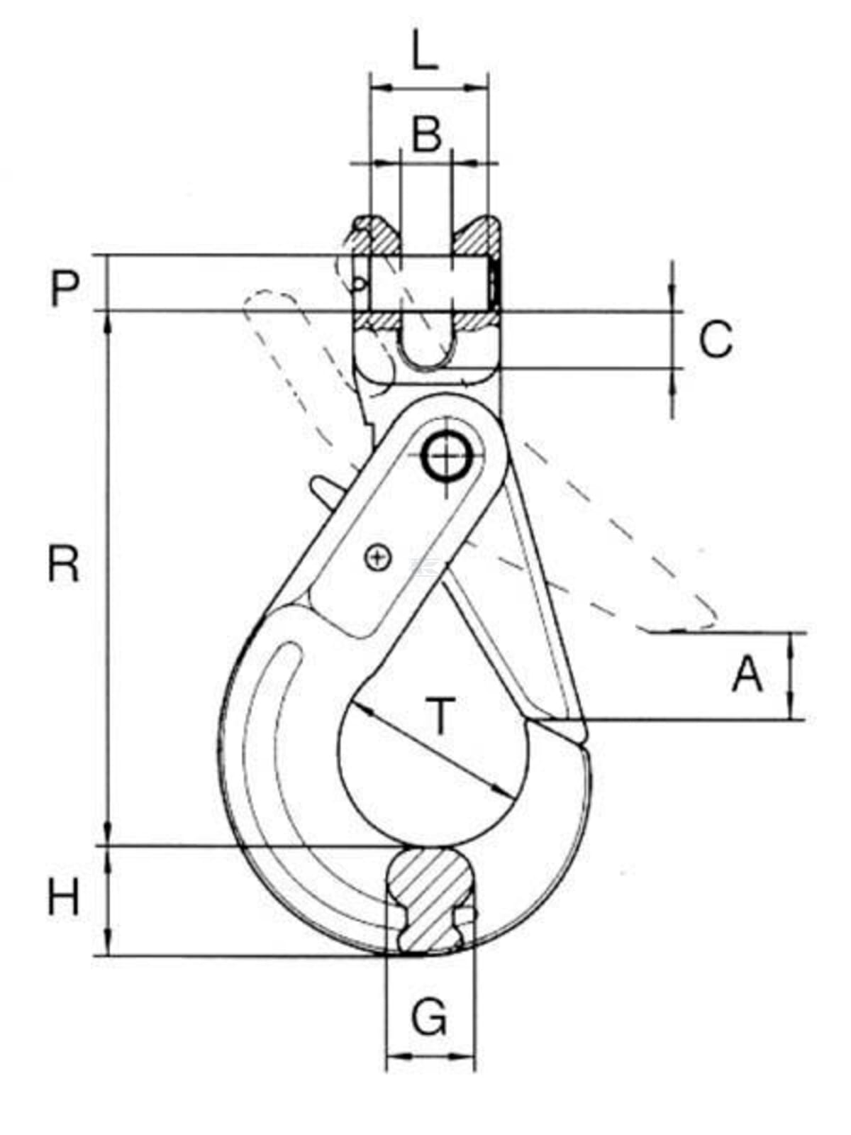 Cartec Chain Hook with Safety Clip