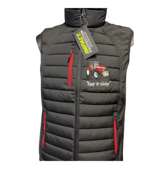 KIDS IMPACT HYBRID GILET RED TRACTOR & TRAILER