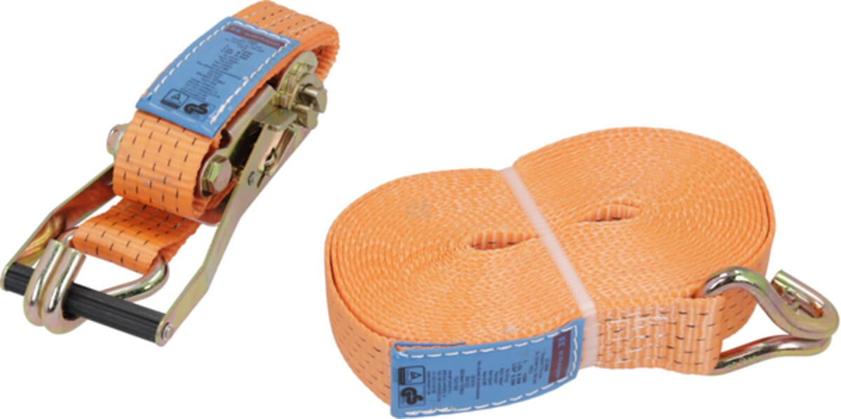 Lashing strap type 50E-50mm, 2-piece with narrow pointed hook