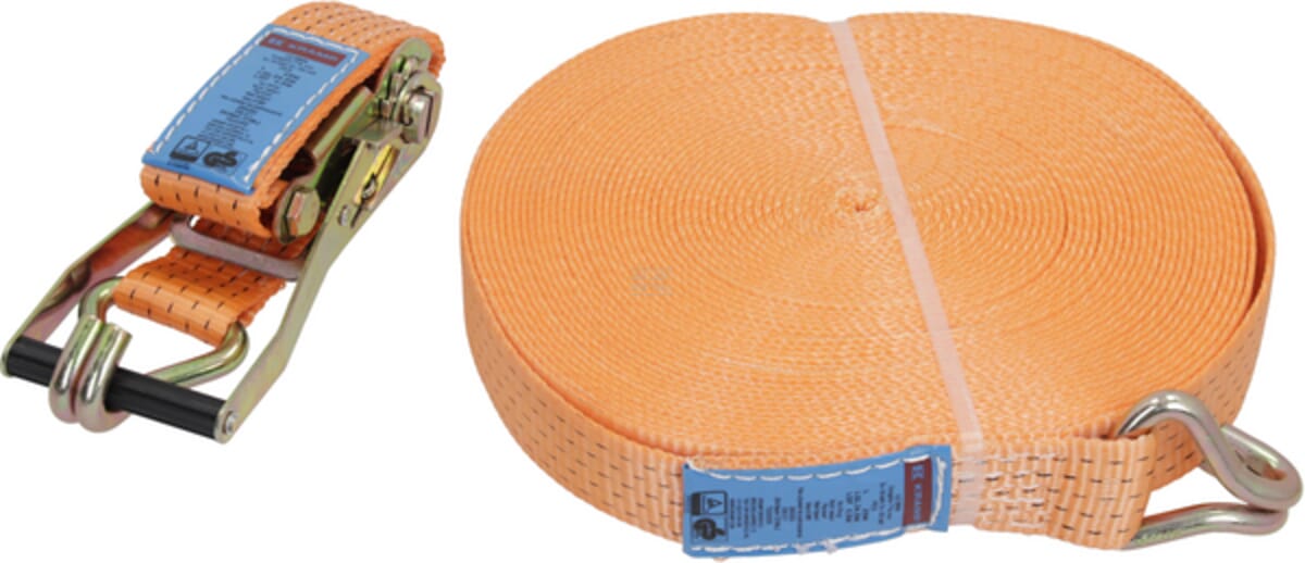 Lashing strap type 50E-50mm, 2-piece with narrow pointed hook