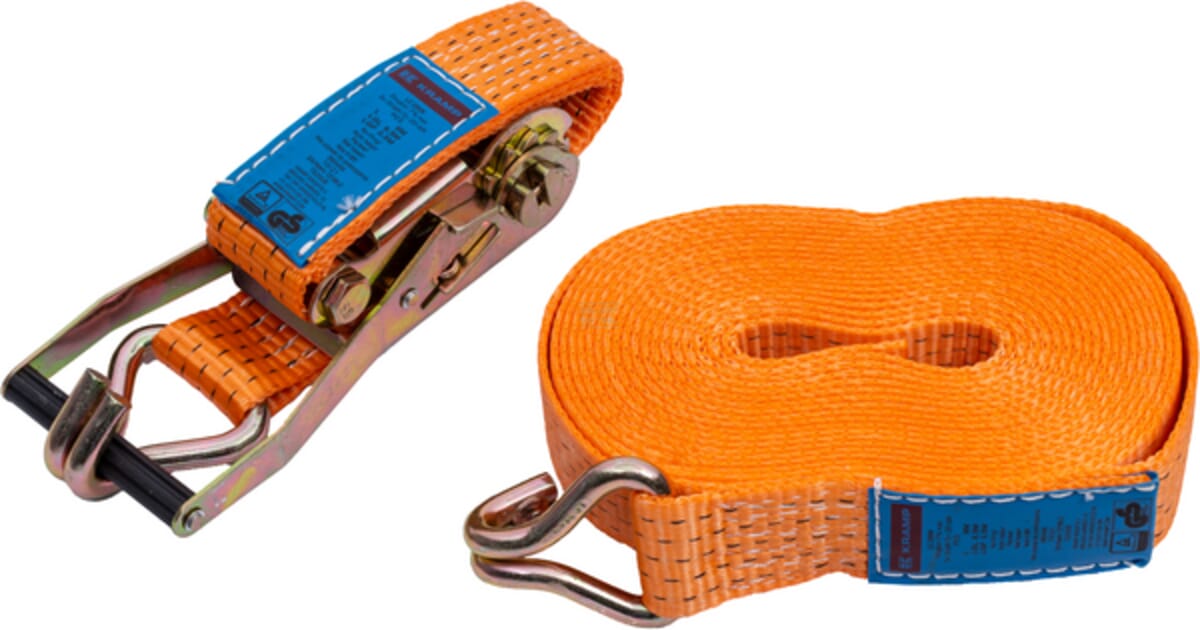 Lashing strap type 50E-50mm, 2-piece with narrow pointed hook