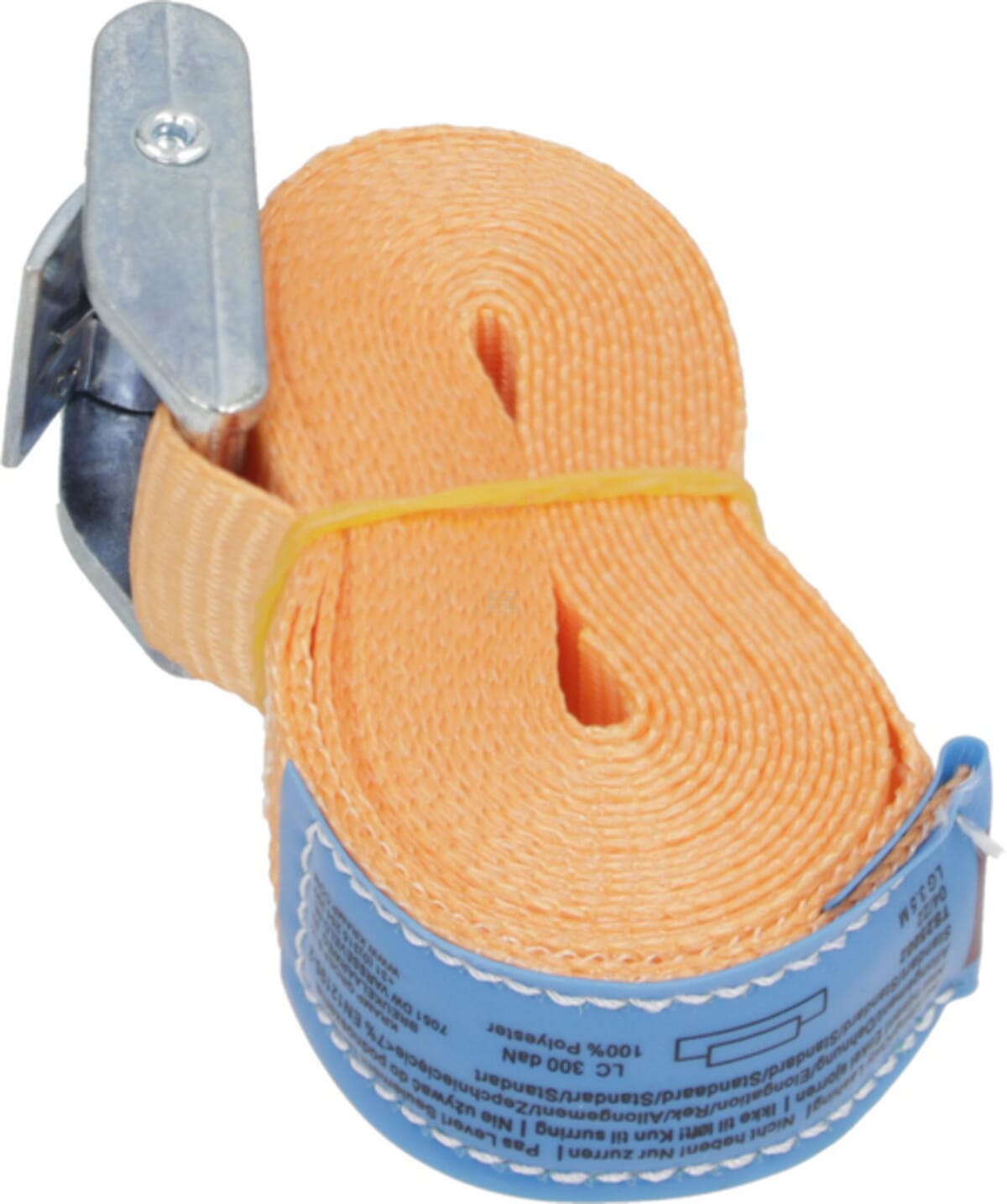 Lashing strap 25mm with clamp buckle, 1-piece without hook