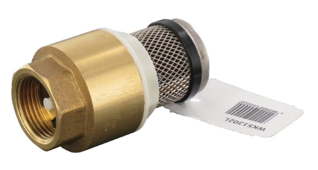 Non returnable foot valve with S.S. screen