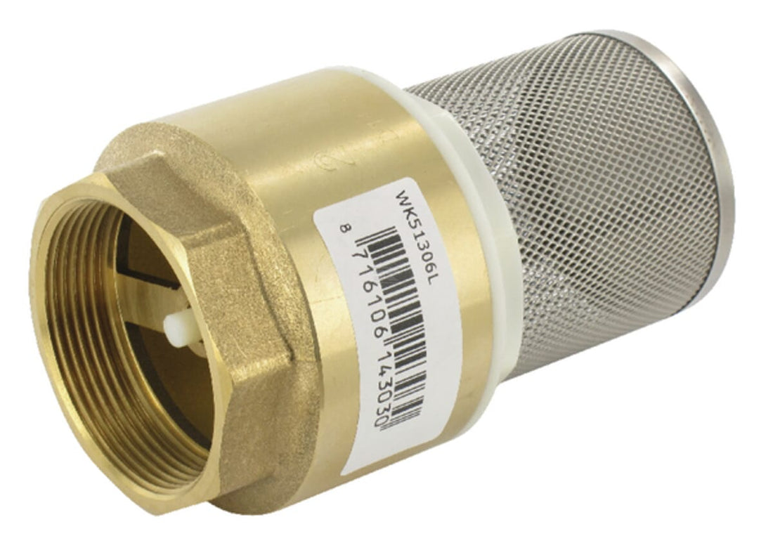 Non returnable foot valve with S.S. screen