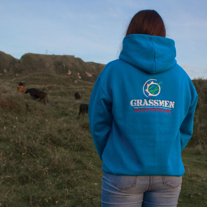 GRASSMEN Hoodie Electric Blue