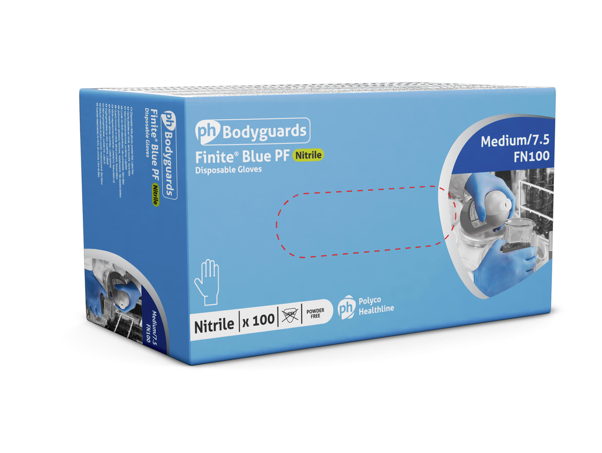 Polyco Fn100 Finite nitrile gloves Heavy duty