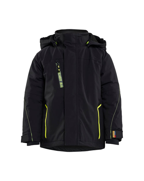 BLAKLADER Kids Lightweight Lined Winter Jacket Stretch 52101917, Black/Hi-Vis Yellow