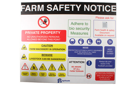 Farm Safety Sign - 490mm x 300mm