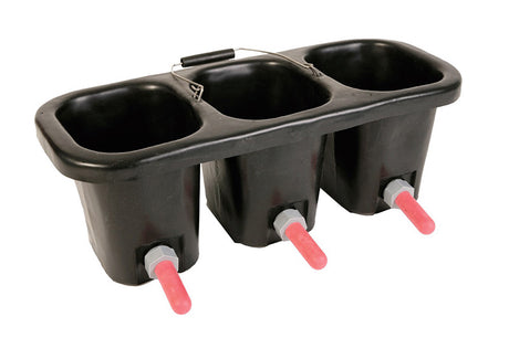 Triple Calf Bucket with Teats & Valves