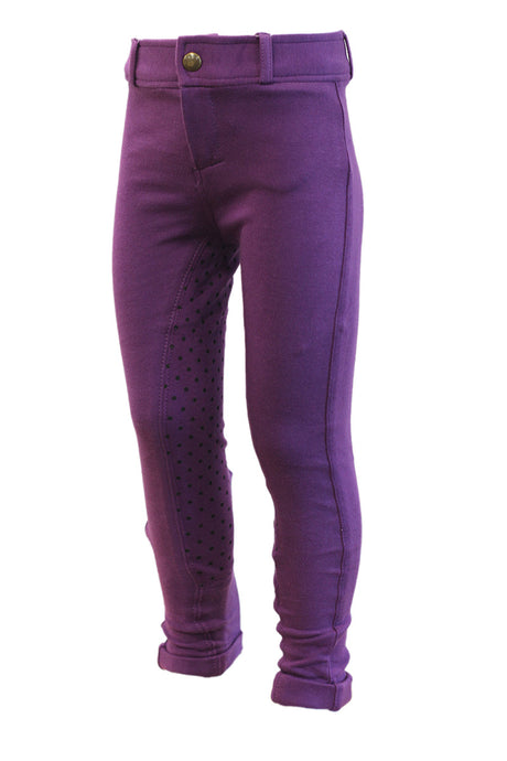 Equi-Sential Junior Spotty Jodhpurs -18"- Purple/Black