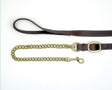 Mackey Classic Leather Lead Buckle End with Chain