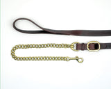 Mackey Classic Leather Lead Buckle End with Chain