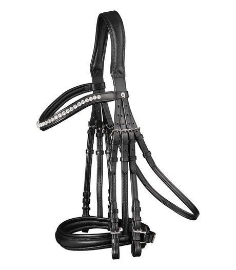 X-Line Supersoft Double Bridle - Black - Full