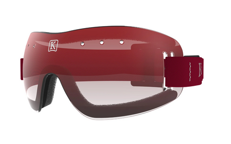 Kroop's 13-Five Goggle - Red Gradient Mirror Lens, Red Band