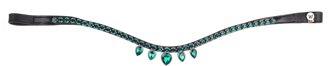 X-Line Browband -Diadem Green - Pony
