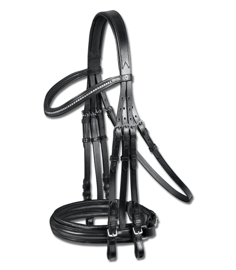 X-Line Jerez Double Bridle - Cob - Black