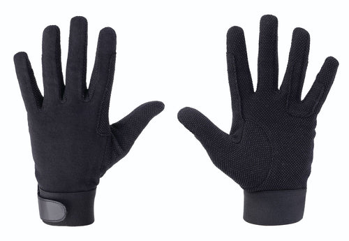 Equi-Sential Cotton Riding Glove - Black - X-Small