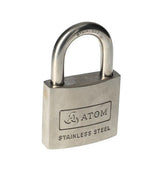 ATOM padlock, acid-resistant stainless steel