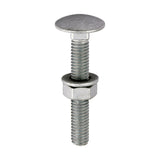 Timco Carriage Bolt, Washer & Nut - Exterior Silver