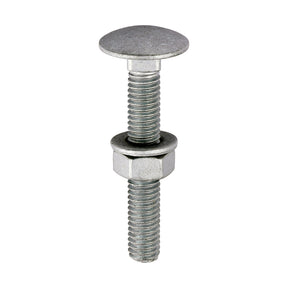 Timco Carriage Bolt, Washer & Nut - Exterior Silver