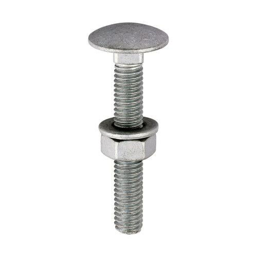 Timco Carriage Bolt, Washer & Nut - Exterior Silver