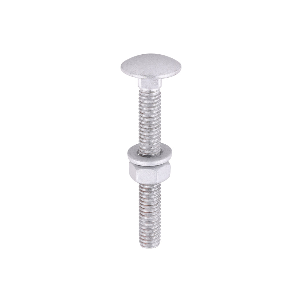 Timco Carriage Bolt, Washer & Nut - Exterior Silver