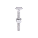 Timco Carriage Bolt, Washer & Nut - Exterior Silver