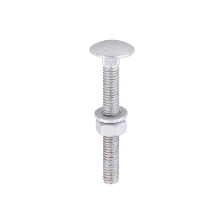 Timco Carriage Bolt, Washer & Nut - Exterior Silver