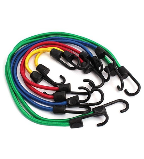 Bungee Cord Set 8pcs 8mm Assorted Lengths with Hooks