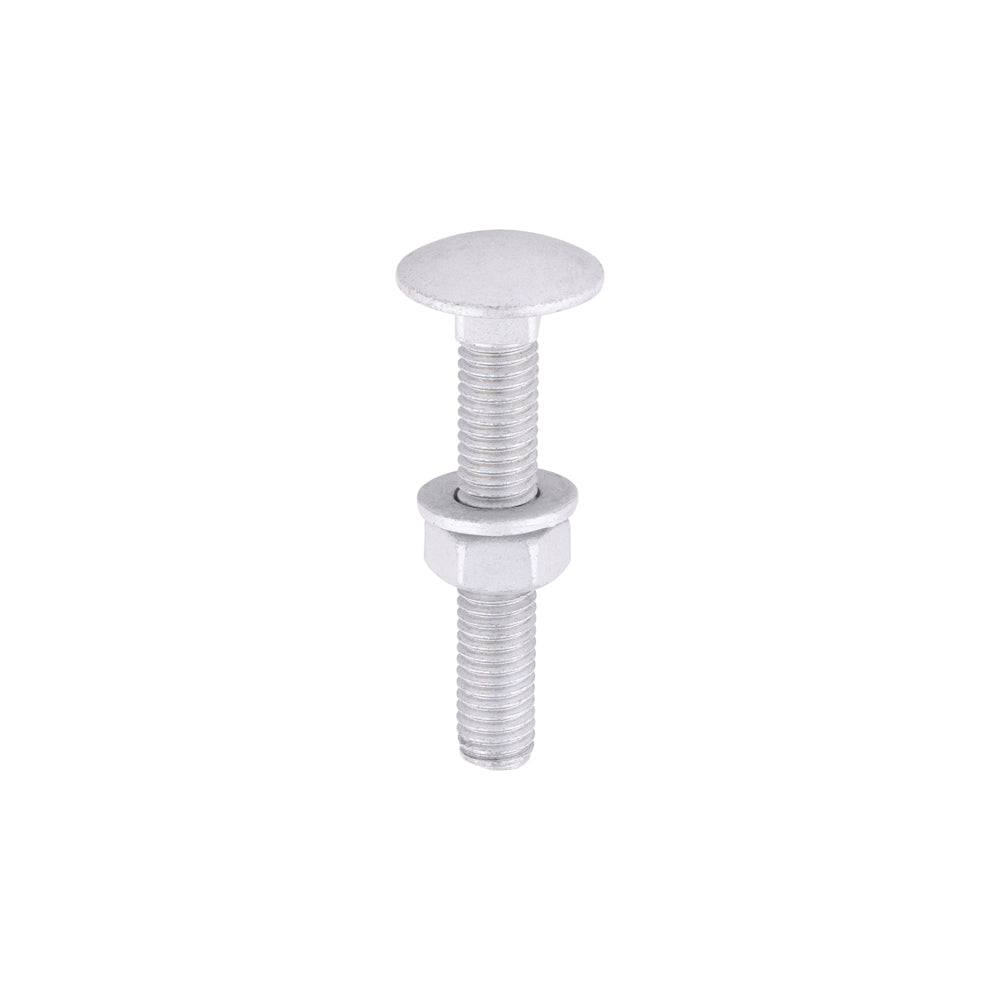 Timco Carriage Bolt, Washer & Nut - Exterior Silver