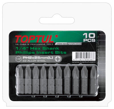 PH1 25mm Screwdriver Bit Set 10pce