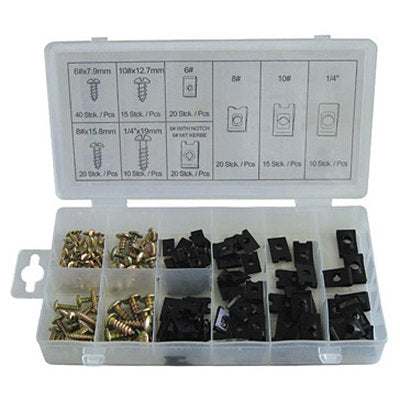 170pce U Clip + Screw Assortment