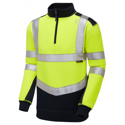 Leo Tapeley EcoViz Dual Colour 1/4 Zip Sweatshirt