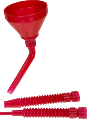 Plastic funnel flexible end