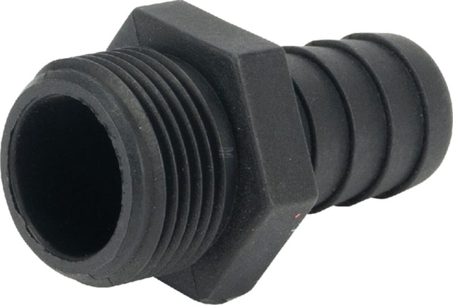 Straight coupling with hose tail and male thread