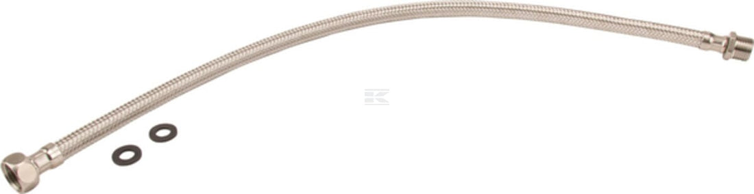Flexible connection hose with braided steel and straight coupling