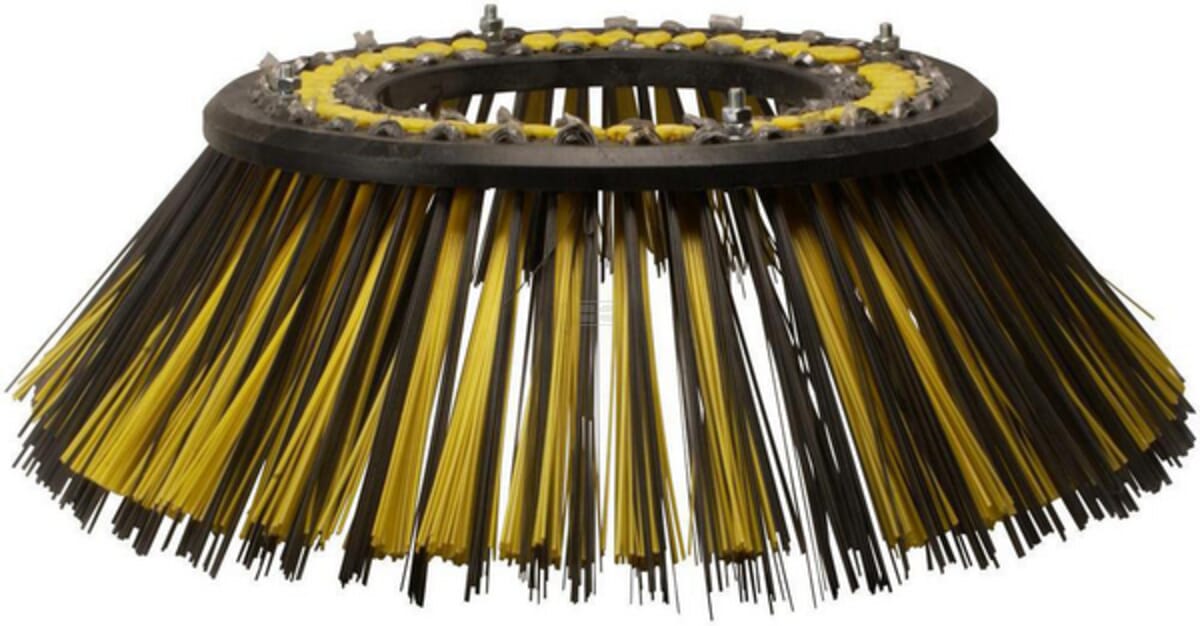 Gutter brooms for sweeping machines and grate cleaners