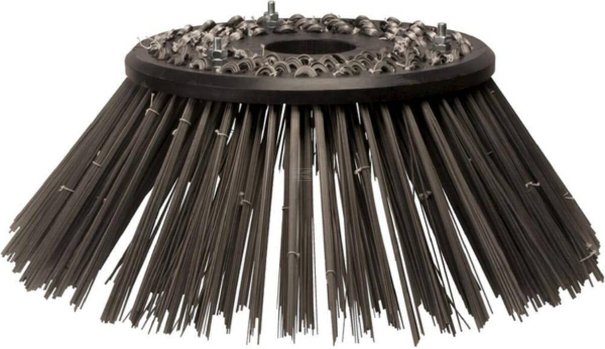 Gutter brooms for sweeping machines and grate cleaners