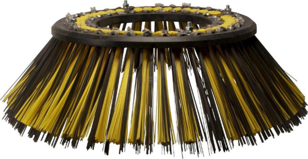 Gutter brooms for sweeping machines and grate cleaners