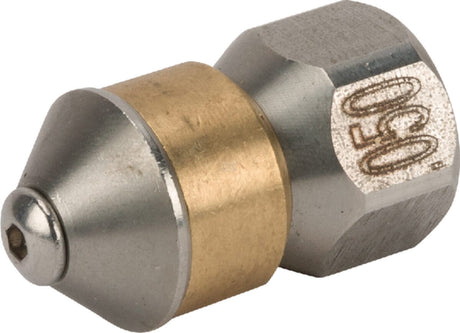 Drain nozzle rotating without front bore