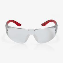 Riley Stream Safety Specs, Clear lens Red/Black Frame