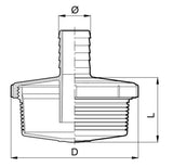Foot strainers with top hosetail - Arag