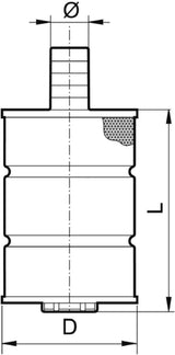 Foot strainers with top hosetail - Arag