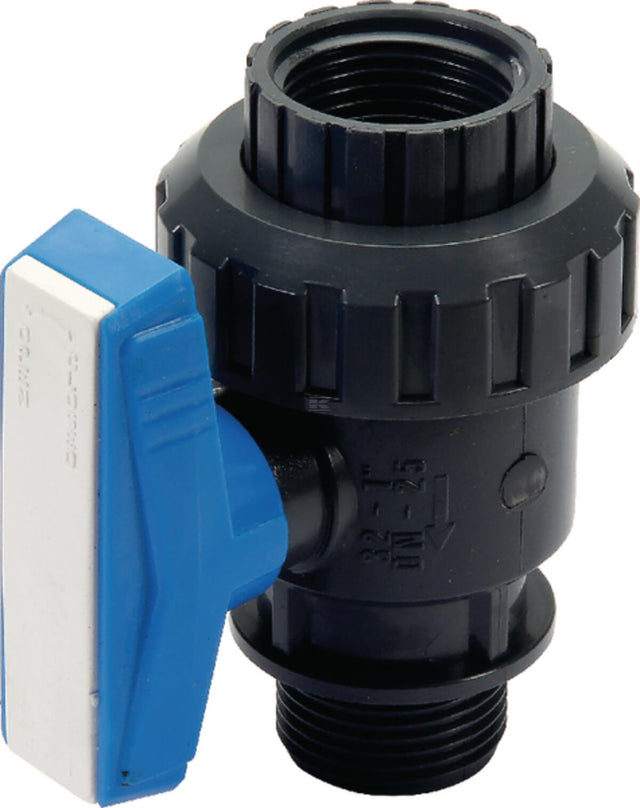 gopart PVC-U ball valve - Female thread (BSP) x Male thread (BSP)