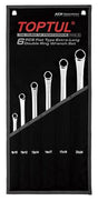 6Pce Flat Type Ex Long Double Ring Wrench Set