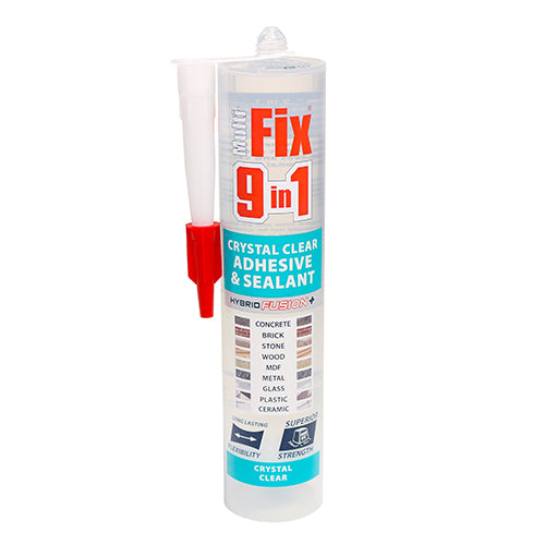 Timco Multi-Fix 9 in 1 Crystal Clear Adhesive & Sealant