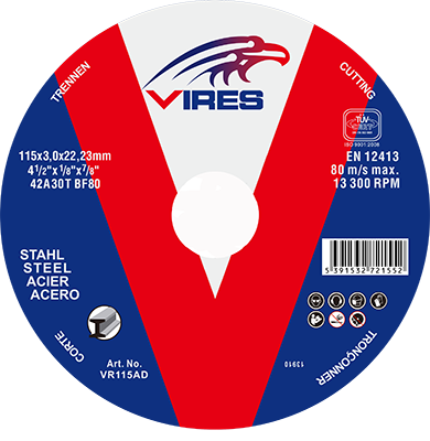 Vires Cutting Disc 115mm x 3.0mm