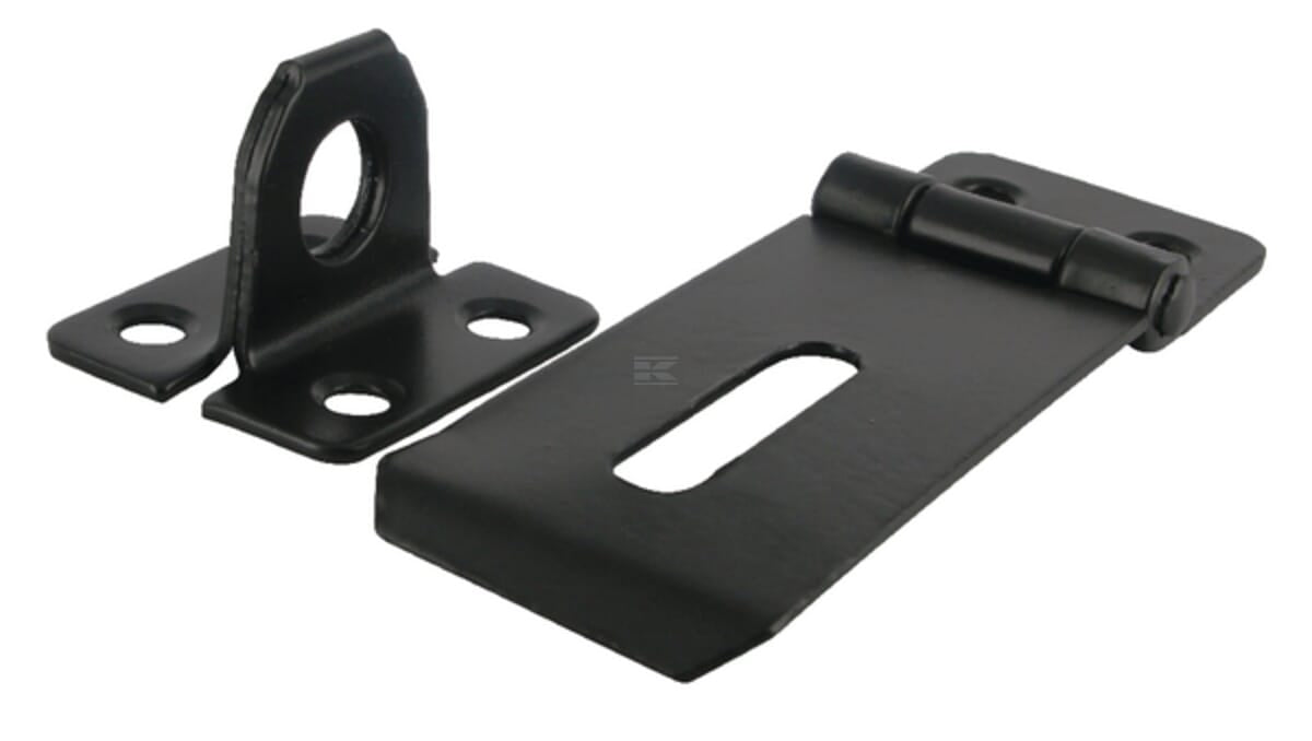 Safety Hasp & Staple - Black Paint Finish