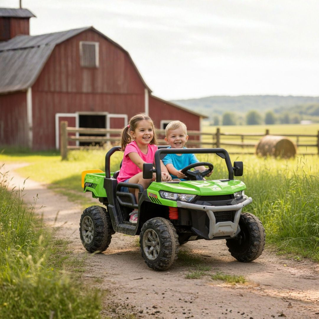AgriBuddy With Rear Tipper 12V Electric Ride On Buggy Green