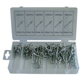 150pce Aluminium Rivet Assortment
